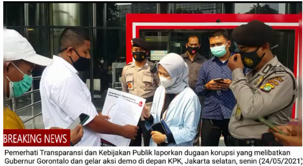 PTKP Aksi Demo Mendesak Agar KPK Segera Periksa Dugaan Korupsi Gubernur Gorontalo