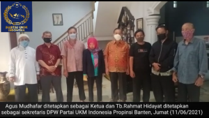 Agus Mudhafar Ditetapkan Ketua dan Tb. Rahmat Hidayat Sebagai Sekretaris DPW Partai UKM Indonesia Propinsi Banten