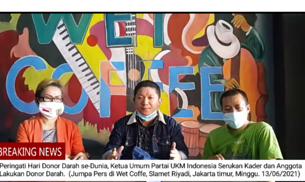 Peringati Hari Donor Darah se-Dunia, Ketum Partai UKM Indonesia Serukan Kader dan Anggota Lakukan Donor Darah Peringati Hari Donor Darah se-Dunia, Ketum Partai UKM Indonesia Serukan Kader dan Anggota Lakukan Donor Darah