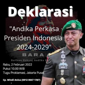 BARA API Dukung Andika Perkasa Maju Capres Di Pilpres 2024, Pasalnya..