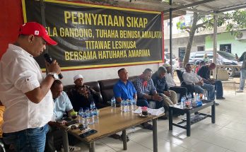 Hatuhaha Amarima Bersama Pela-Gandong Tuhaha Beinusa Amalatu-Titawaai, Sampaikan Sikap Keprihatinan Terkait Konflik di Pulau Haruk