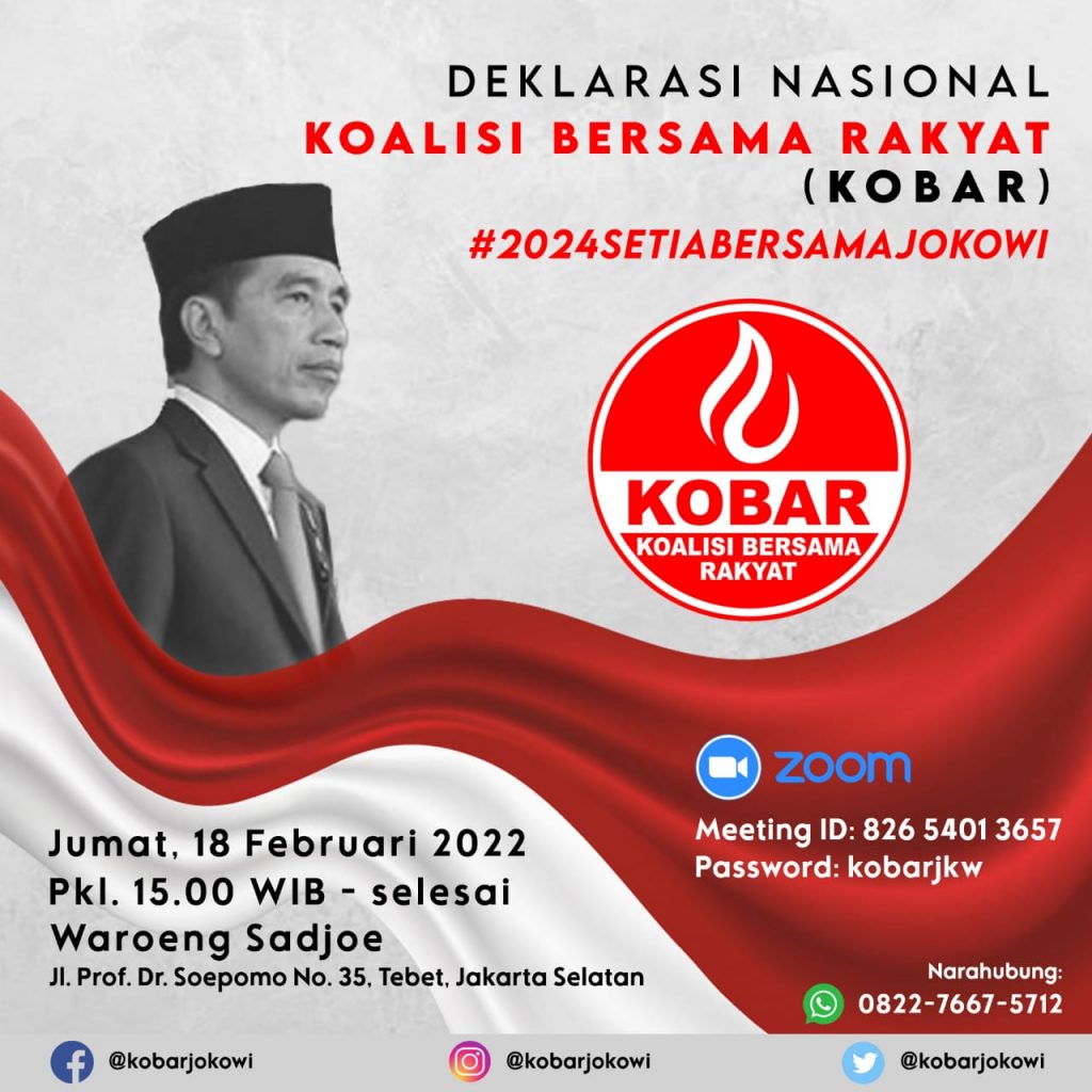 Kobar Gelar Deklarasi 2024 Setia Bersama Jokowi