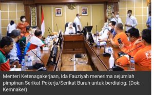 Menteri Tenaga Kerja Temui Pimpinan Serikat Buruh dan Serikat Pekerja Terkait JHT