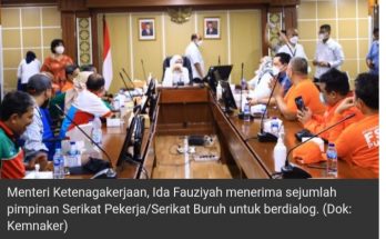 Menteri Tenaga Kerja Temui Pimpinan Serikat Buruh dan Serikat Pekerja Terkait JHT