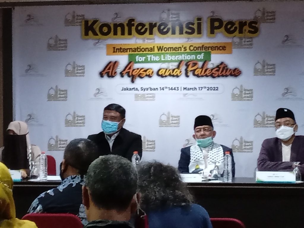 Konfernsi Pers International women’s For The Liberation of Al aqsa and  Palestina
