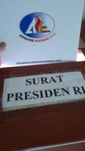 Aspirator Indonesia Emas Kirim Surat Ke Presiden, Ketum AIE “Segera akan Wujudkan Program AIE”