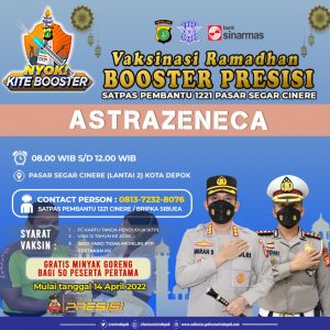 50 Peserta Pertama yang akan Ikuti Vaksinasi Booster di Pasar Segar Cinere Bakal Dapat Migor