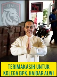 Lagi, Haidar Alwi Berbagi Bantuan Kepada Orang Kurang Mampu