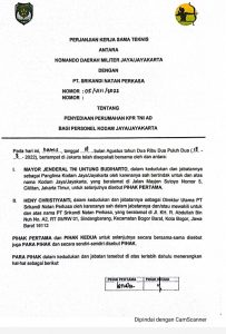 PT. Pangrango Group Turut Bersepakat Kerjasama, Muamar Torik: “Membangun Perumahan Bagi Prajurit TNI”
