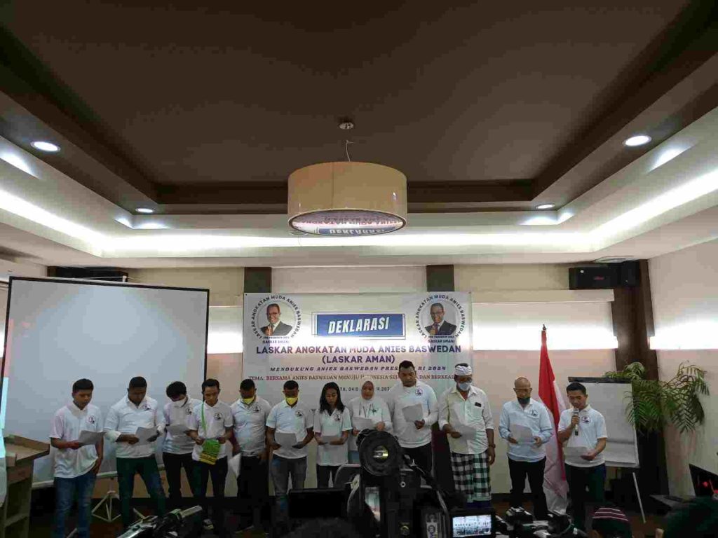 LASKAR AMAN DEKLARASI ANIES BASWEDAN CAPRES 2024: HADIRNYA BAPAK TENUN KEBANGSAAN MENJADI AKHIR POLEMIK POLITIK IDENTITAS