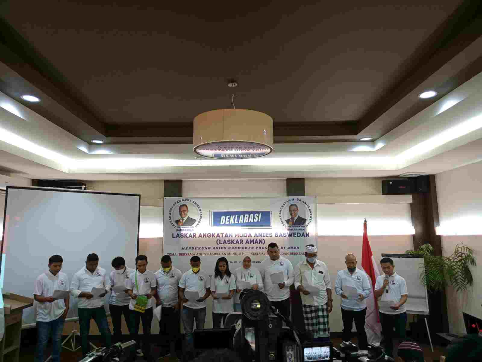LASKAR AMAN DEKLARASI ANIES BASWEDAN CAPRES 2024: HADIRNYA BAPAK TENUN KEBANGSAAN MENJADI AKHIR POLEMIK POLITIK IDENTITAS