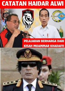 Haidar Alwi: “Rakyat Indonesia Harus Belajar dari Kisah Moammar Khadafi”