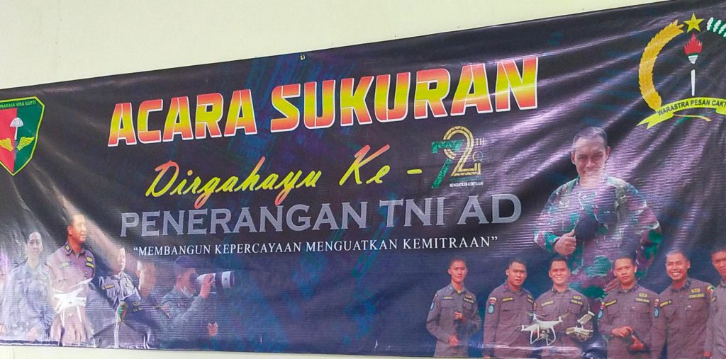 Dalam Rangka HUT Ke 72 Tahun Penerangan TNI AD Papen Divif 1 Kostrad Cilodong Gelar Syukuran dan Doa Bersama