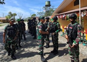 Danrem 174/ATW Kunjungi Kotis Satgas Pam Obvitnas PT. Freeport Indonesia