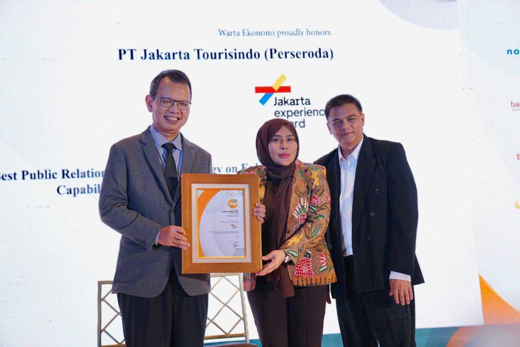 Jakarta Experience Board Dinobatkan sebagai Perusahaan Pariwisata dengan Kehumasan Terbaik oleh Warta Ekonomi Jakarta Experience Board Dinobatkan sebagai Perusahaan Pariwisata dengan Kehumasan Terbaik oleh Warta Ekonomi