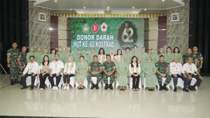 SAMBUT HUT KE 62 KOSTRAD, MADIVIF 1 KOSTRAD GELAR KEGIATAN DONOR DARAH