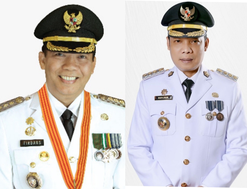 Ket.Foto : H.Firdaus eks.Walikota Pekanbaru (kiri) Muflihun PJ Walikota Pekanbaru (kanan), (foto:dok google,ist)