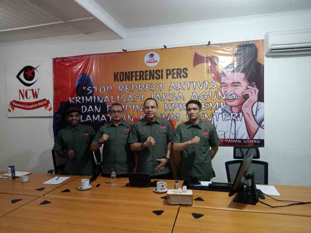 DPP Nasional Corruption Watch (NCW): Stop Represi Aktivis, Kriminalisasi Jaksa Agung dan Pimpinan KPK Demi Selamatkan Oknum Menteri Korupsi