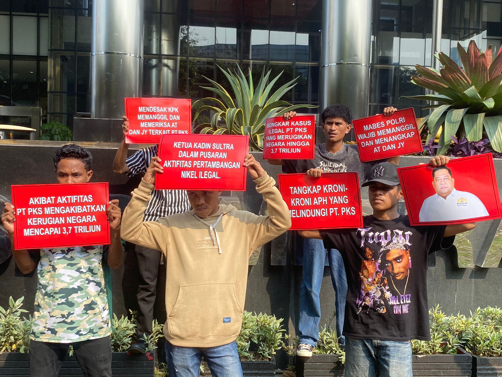 Aksi Demo Suara Pemuda Jakarta - Sultra di Depan KPK, Jakarta selatan, (Ist) 