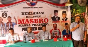 Deklarasi Relawan MASBRO (Massa Prabowo) jelang Debat Cawapres