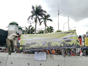 Dukung Hasil Pemilu !! Gabungan Pemuda Mahasiswa Nusantara Gelar Unjukrasa
