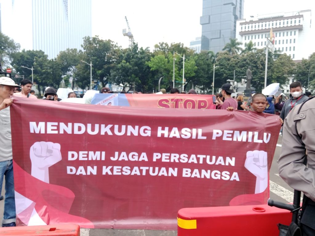 Aksi Gabungan Pemuda Mahasiswa Nusantara : Mendukung Hasil Pemilu Demi Jaga Persatuan dan Kesatuan Bangsa