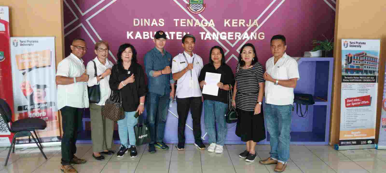 Datangi Disnaker Tangerang, RPA Perindo Laporkan Perusahaan Sepatu Tak Penuhi Hak Karyawan