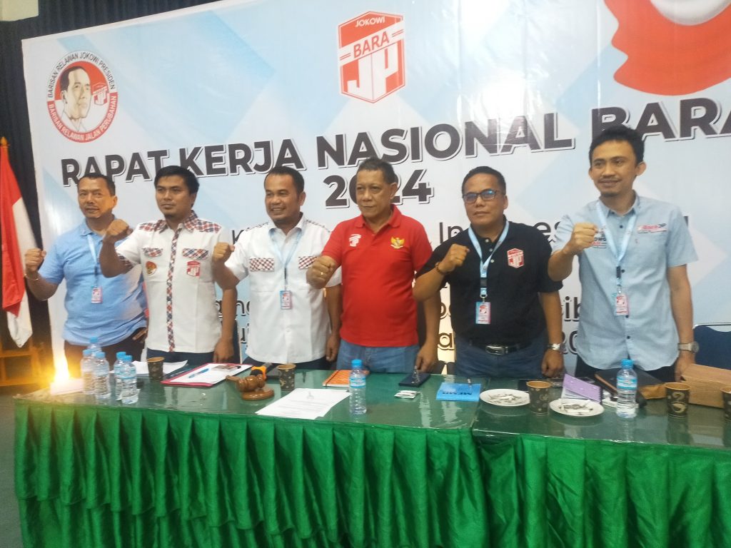 Rakernas Bara JP Menyusun Program Kerja   Mempersiapkan Diri Dalam Mengawal Pemerintahan Baru Pasangan Prabowo-Gibran.