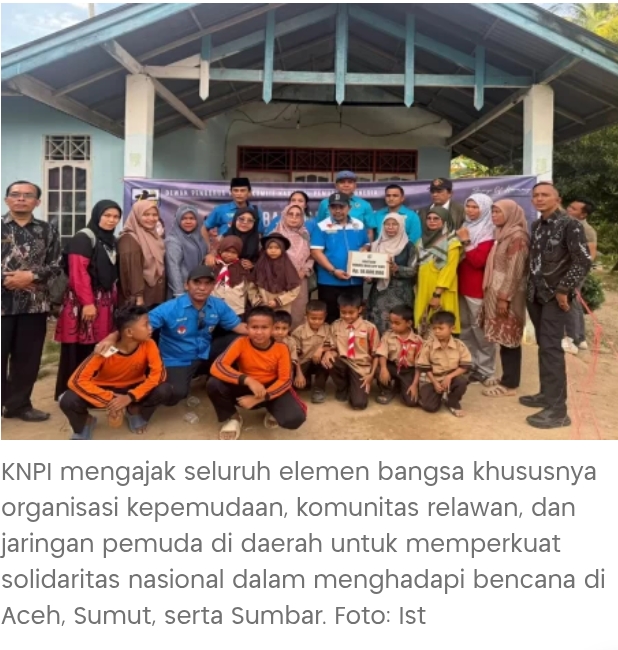 Pemuda Bergerak dari Aceh ke Sumatera: KNPI Gaungkan Gotong Royong untuk Pemulihan Bangsa