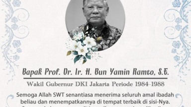 Mantan Wakil Gubernur DKI Jakarta Bun Yamin Ramto Wafat, Jakarta Kehilangan Putra Terbaiknya