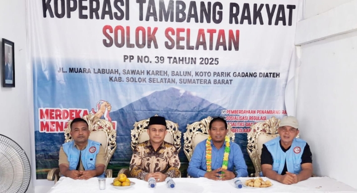 Dukungan PP 39/2025, Koperasi Tambang Rakyat Solok Selatan Resmi Berdiri Dukungan PP 39/2025, Koperasi Tambang Rakyat Solok Selatan Resmi Berdiri
