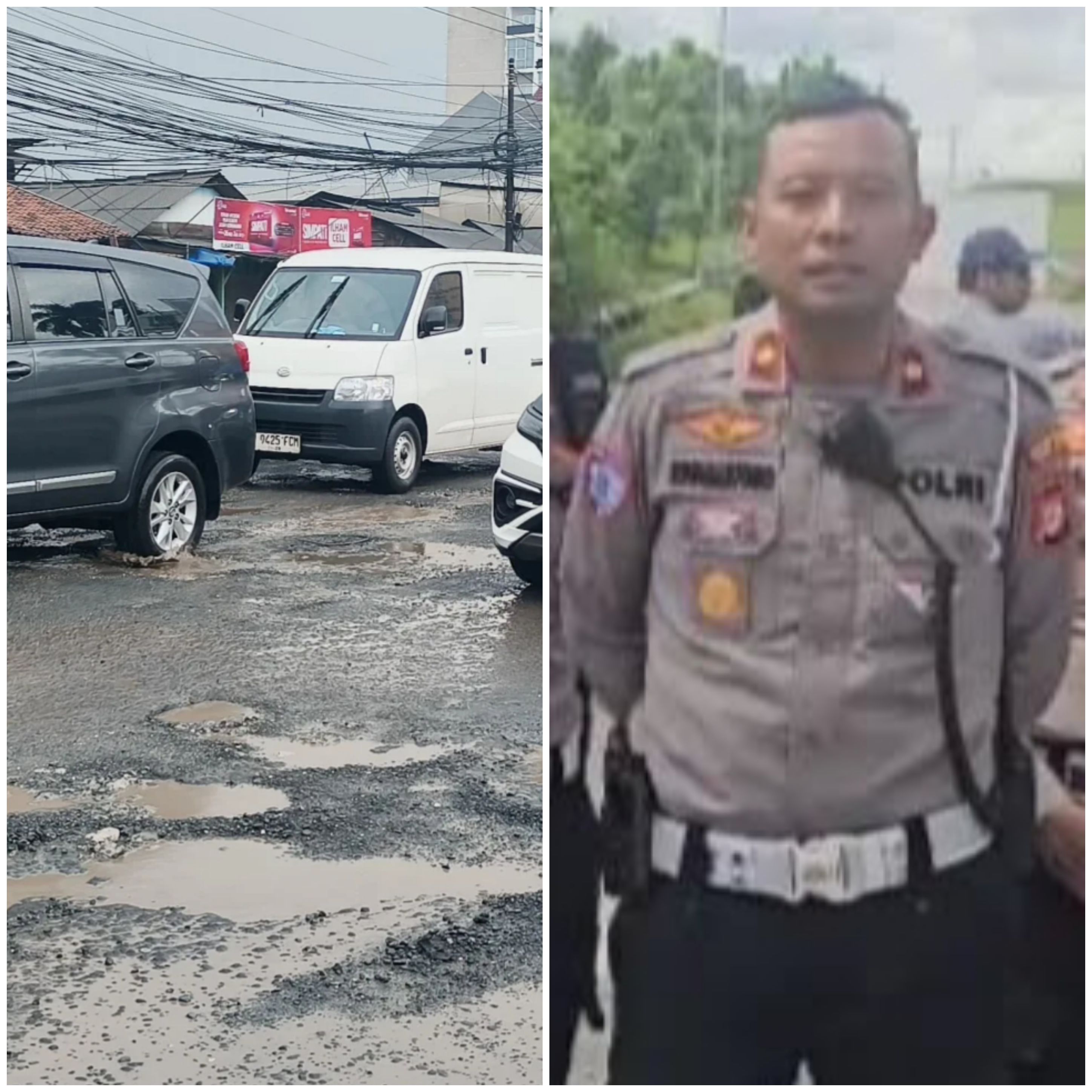 Kompol Sugihartono : Kabupaten Bekasi Sejumlah Ruas Jalan Yang Menjadi Jalur Mudik Rusak Berlobang