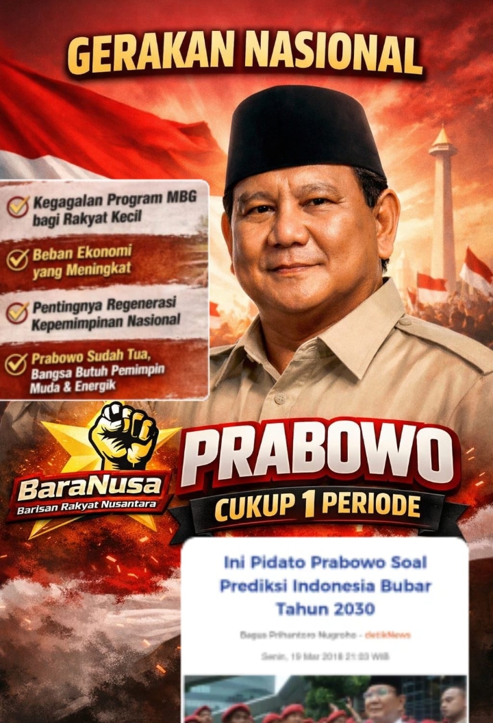 BaraNusa Soroti Pertemuan Prabowo–Trump, Isu Freeport Diminta Dibuka ke Publik