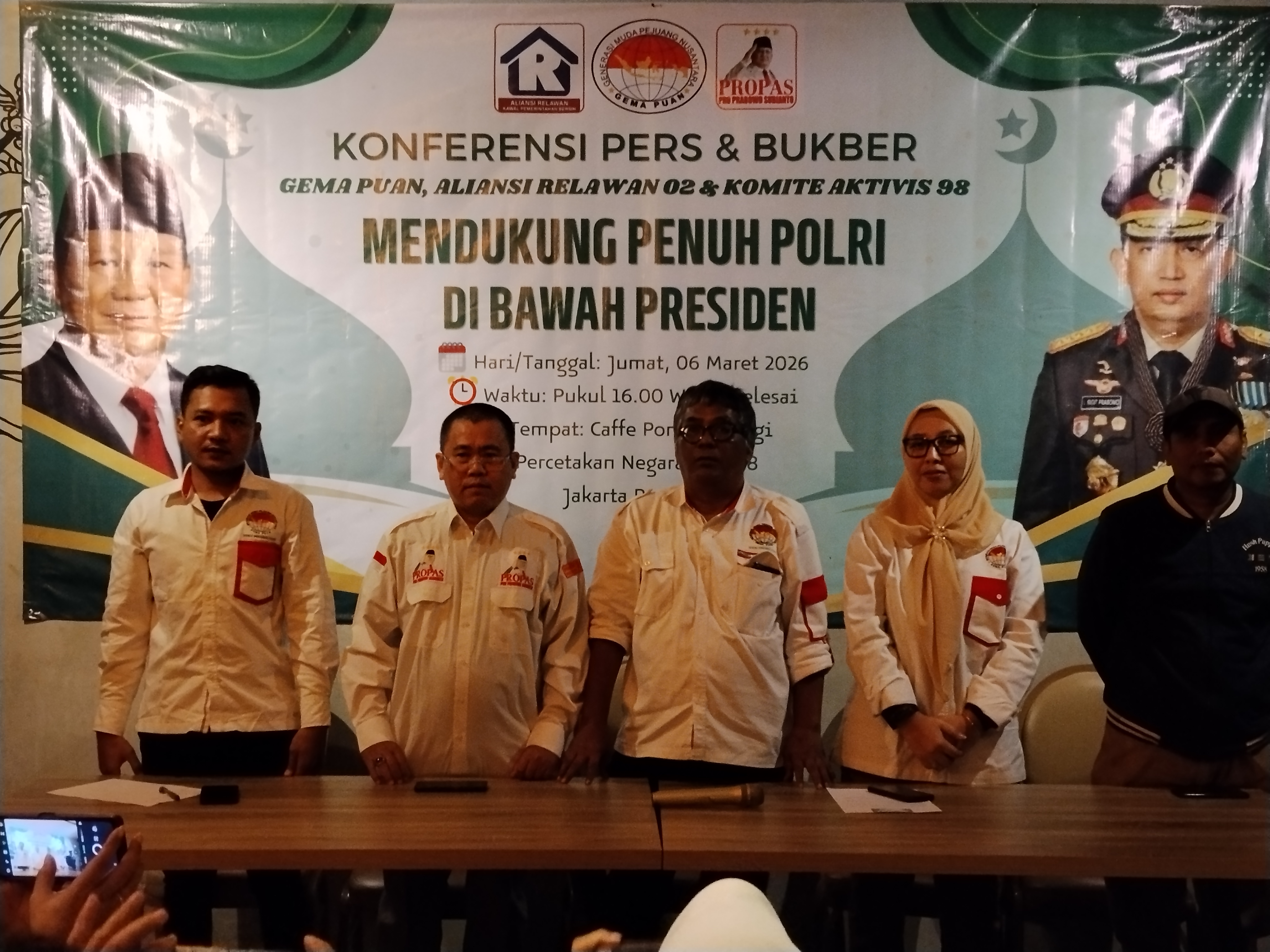 Aliansi Relawan 02 Mendukung Penuh Polri Dibawah Presiden