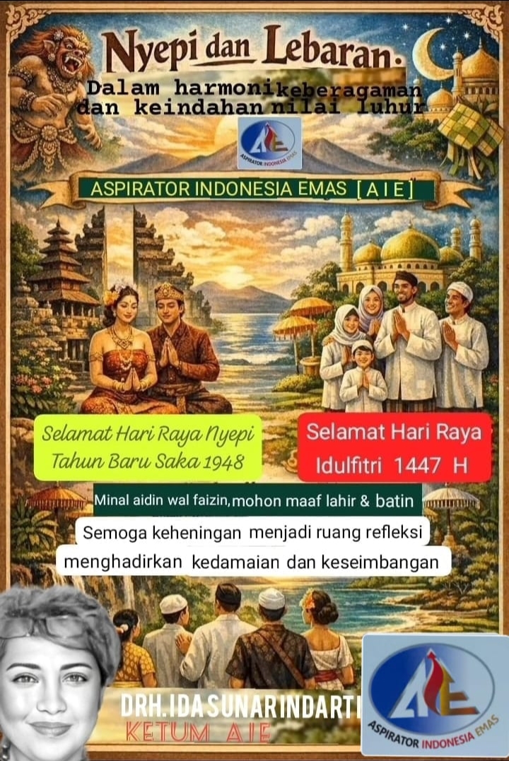 Aspirator Indonesia Emas: ‘Selamat Hari Raya Nyepi dan Selamat Hari Raya Idulfitri 