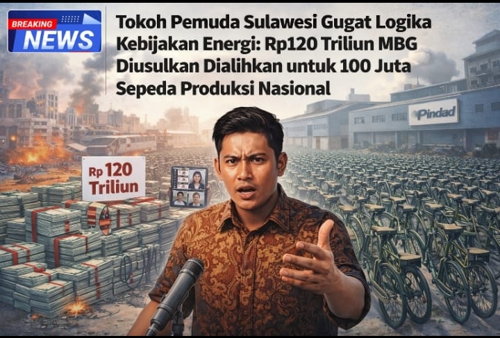 Tokoh Pemuda Sulawesi Gugat Logika Kebijakan Energi: Rp120 Triliun MBG Diusulkan Dialihkan untuk 100 Juta Sepeda Produksi Nasional Tokoh Pemuda Sulawesi Gugat Logika Kebijakan Energi: Rp120 Triliun MBG Diusulkan Dialihkan untuk 100 Juta Sepeda Produksi Nasional