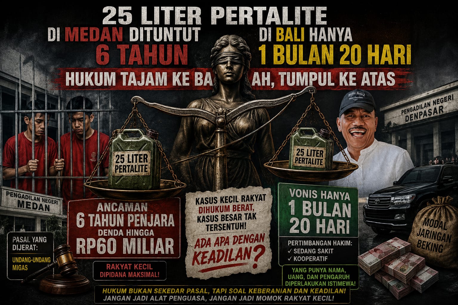 25 Liter Pertalite, Ancaman 6 Tahun Penjara: Ketika Hukum Dipertanyakan Publik
