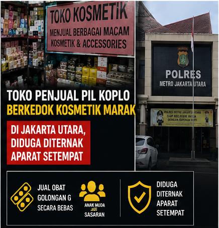 Peredaran Pil Koplo Berkedok Toko Kosmetik Kian Terbuka, Warga Curiga Ada Pembiaran Sistematis