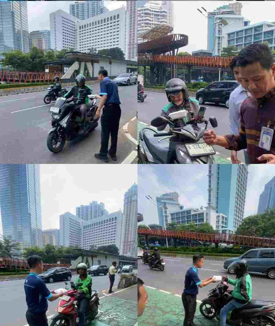 BRI Sudirman 1 Kembali Gelar Jumat Berkah, Berbagi Kepedulian untuk Pengemudi Ojek Online