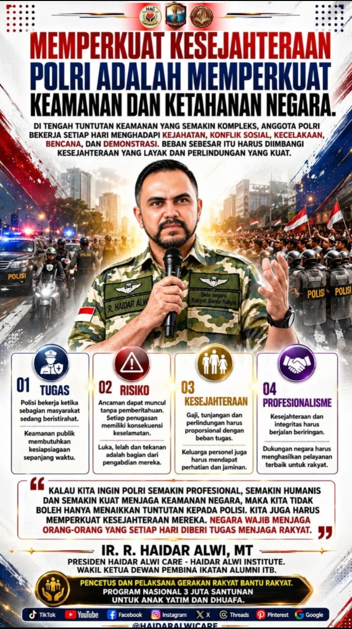 Arsitektur Kesejahteraan Polri : Merancang Reumenerasi Berbasis Resiko, Kompetensi, Kinerja, dan Perlindungan Pengabdian