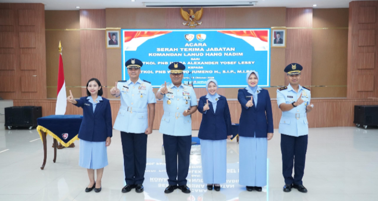 Pimpin Sertijab Danlanud HNM, Pangkodau I Menitipkan Laksanakan Tugas Sepenuh Hati, Ridho, dan Ikhlas