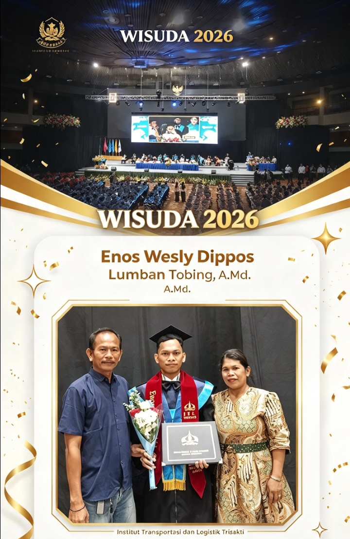 Enos Wesly Dippos A.Md., LumbanTobing Resmi Diwisuda di Univ.Trisakti